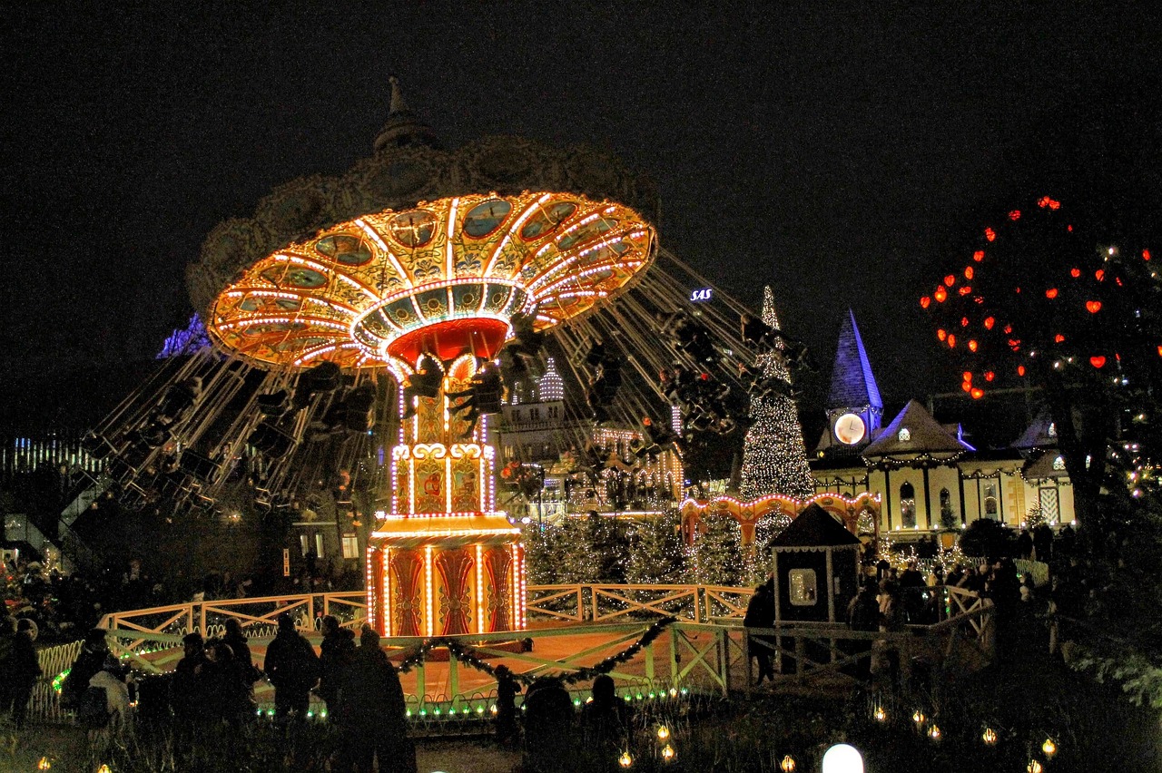 北京奧林匹克公園之夜，夢幻與活力的交織